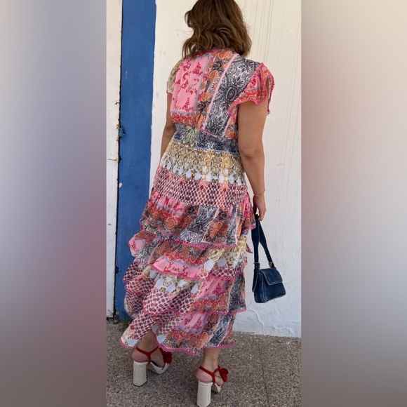 Boho Millie Dress Never Fully
Dressed Multicolor V-Neck Bohemian Dress - Picture 3 of 14